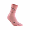 Reflective Mid Cut Compression Socks Light Rose