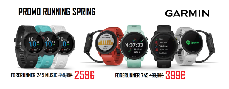 promo running spring garmin forerunner 245 e 745