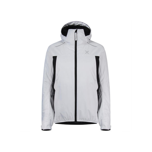 vista frontale della giacca Montura Nevis Jacket 2.0 colore bianco
