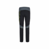 vista del retro del pantalone montura ski style pants colore nero con dettagli giallo fluo