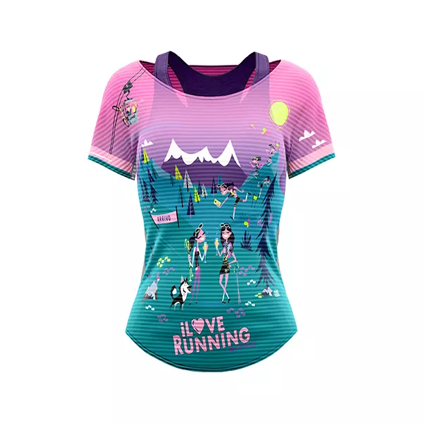 crazy T-shirt slash W i love running S24096135D-00X193