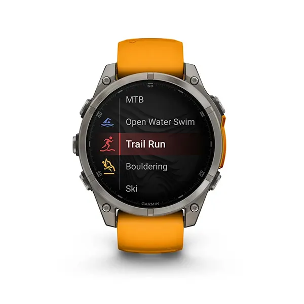 Garmin Fenix 8 amoled 47mm Spark Orange fronte
