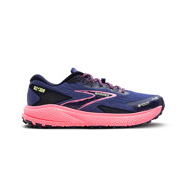 brooks Divide 5 GTX W grey blue pink lime 1204171B463