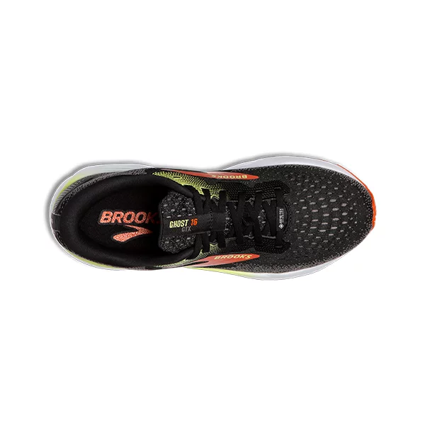 brooks Ghost 16 GTX black mandarin red green 1104301D049 alta