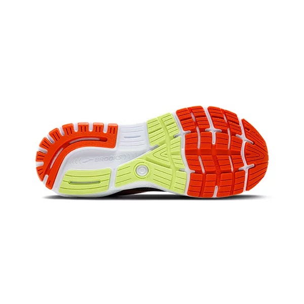 brooks Ghost 16 GTX black mandarin red green 1104301D049 suola