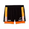 brooks Run Visible 5 2in1 short 2.0 black ecru 211517080
