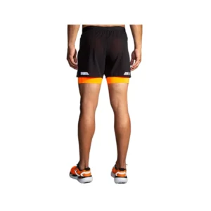 brooks Run Visible 5 2in1 short 2.0 black ecru 211517080 retro