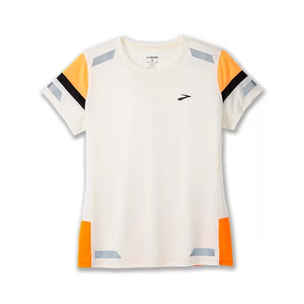 brooks Run Visible short sleeve 2.0 W ecru fluo 221690167