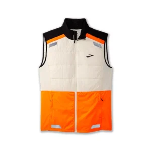 brooks Run visible insulated vest 2.0 ecru fluo 211518167