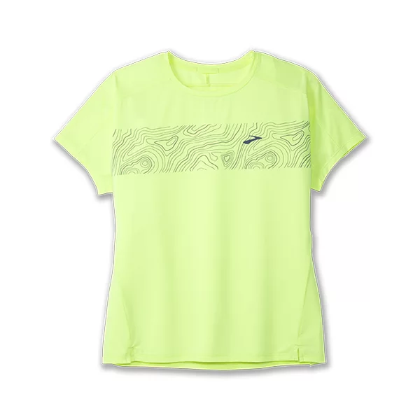 brooks Sprint free short sleeve 2.0 W lime elev 221613730