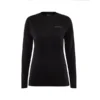 ADV wool merino RN LS W black