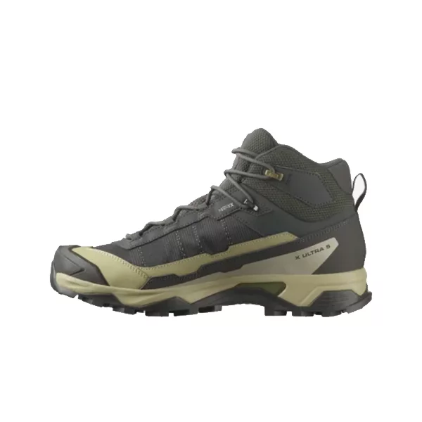 salomon X ULTRA 5 MID GTX peat gray green blue L47754300 interno