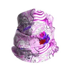 Neck guard crazy print tattoo