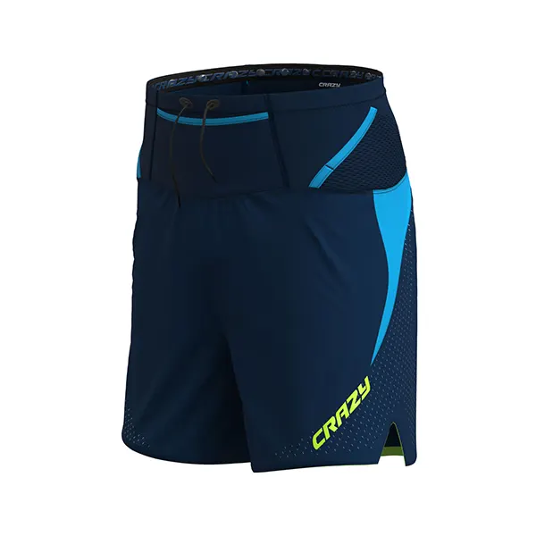 crazy Short flash print bluette scottish S25015218U-00X019 fianco