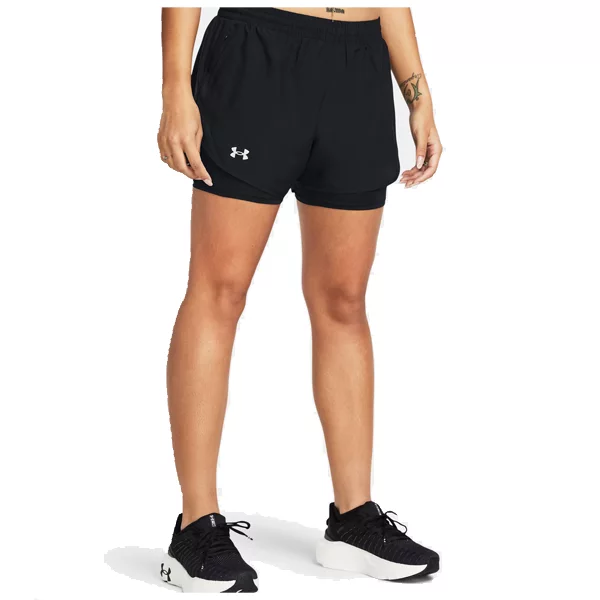 under armour Fly by 2 in 1 shorts W black 1382440-0001 frontale
