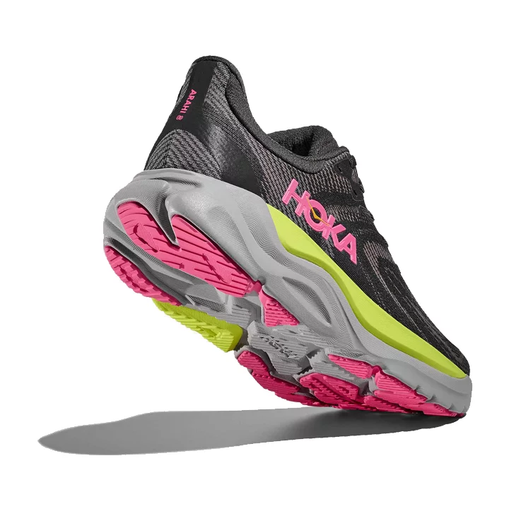 hoka Arahi 8 W charcoal grey grey skies 1168691 CYG suola