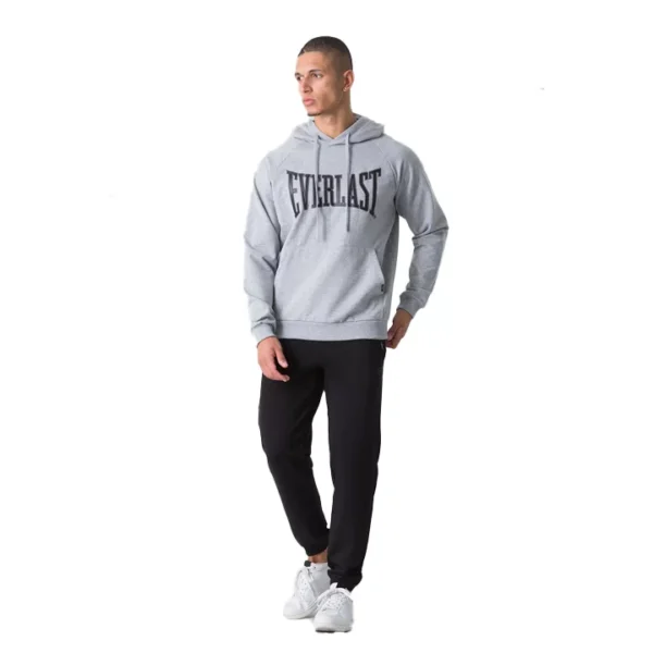 Felpa Con Cappuccio Uomo Leitwolf – Grigio Scuro Mélange, Taglia L – Lupo Ululante