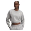 Rival fleece piped crew W moda gray