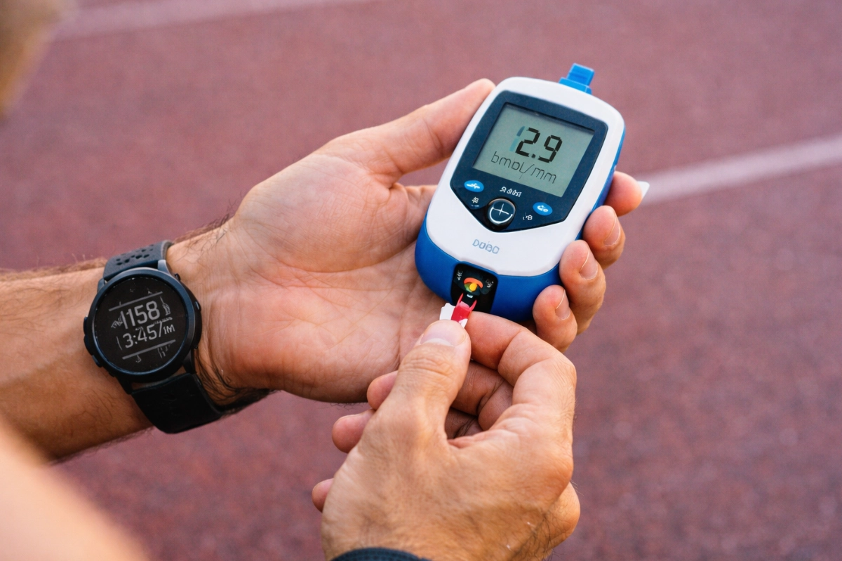 Allenamento di qualità su pista durante doppia soglia con runner concentrato