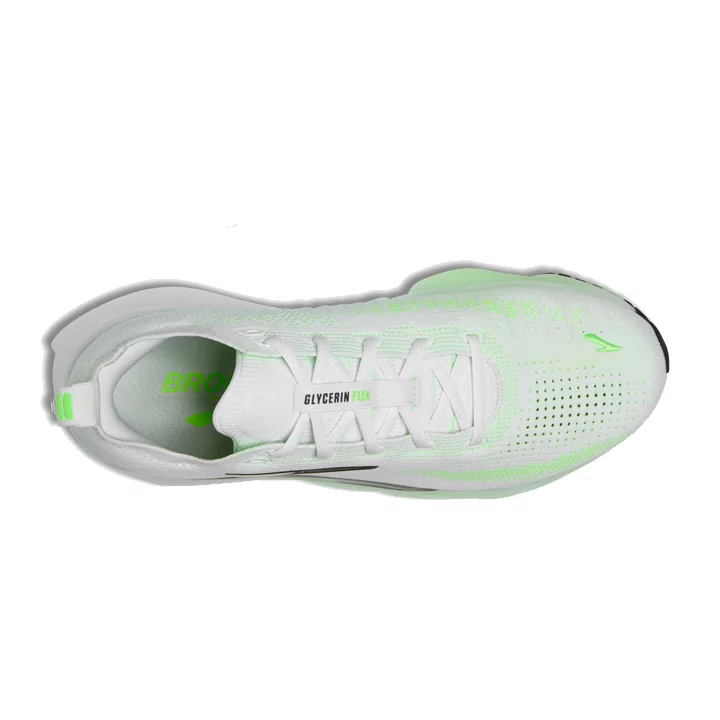 brooks Glycerin Flex white green gecko phantom 1104781D114 alta