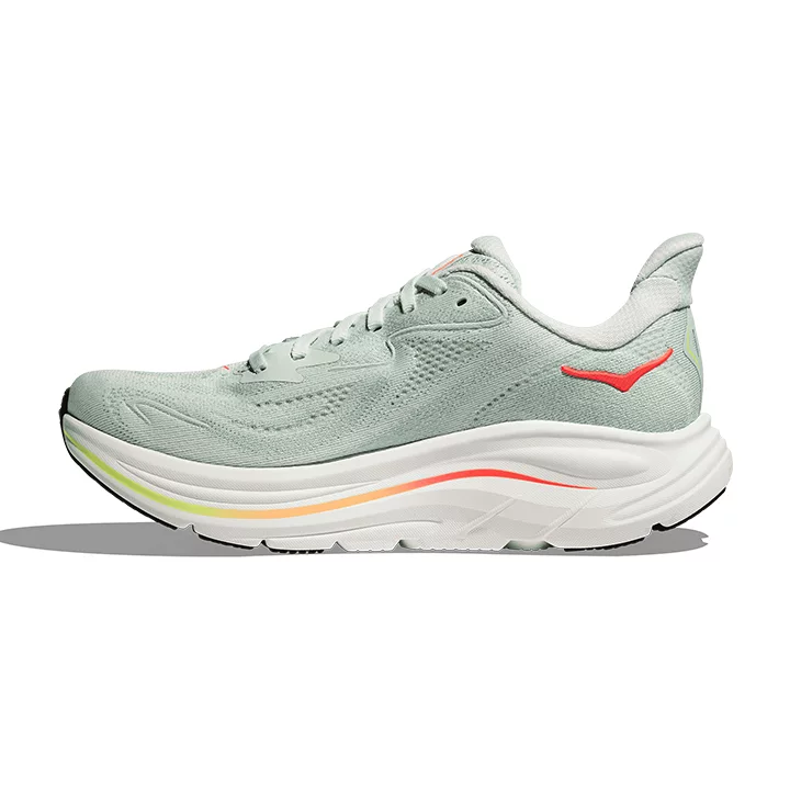 hoka Clifton 10 W sea glass neon flame 1162031 SLSSN interno