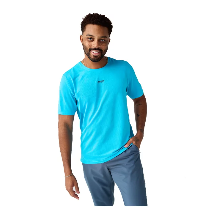 brooks High point short sleeve 2.0 blazing blue 211566484 brooks High point short sleeve 2.0 blazing blue 211566484