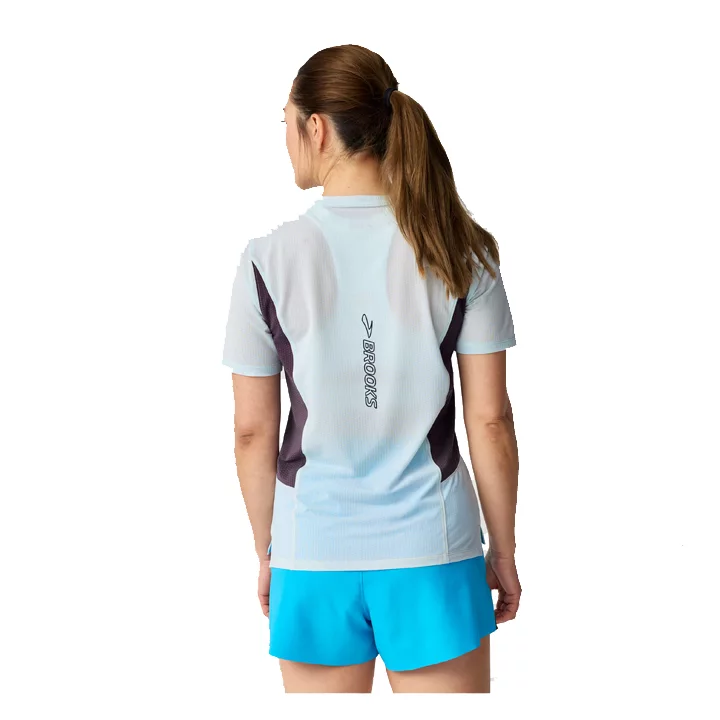 brooks W High point short sleeve 2.0 stride blu 221734495 retro