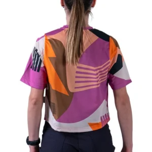 WildTee CROP T-SHIRT W ROAD ABSTRACT WT023WT175 retro