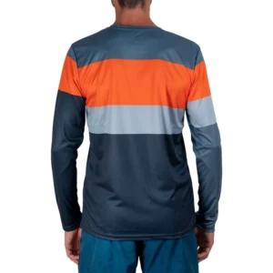 WildTee Longsleeve M color block orange WT06WT102 retro