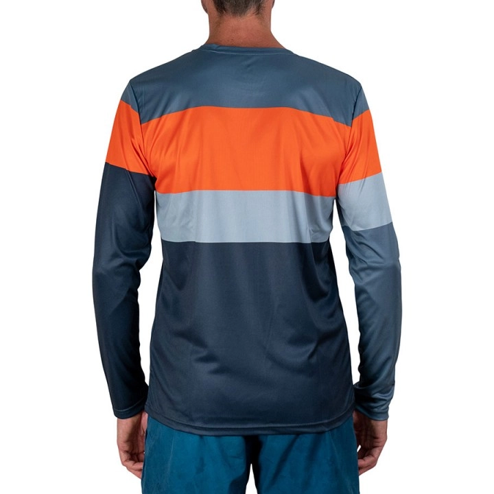 WildTee Longsleeve M color block orange WT06WT102 retro