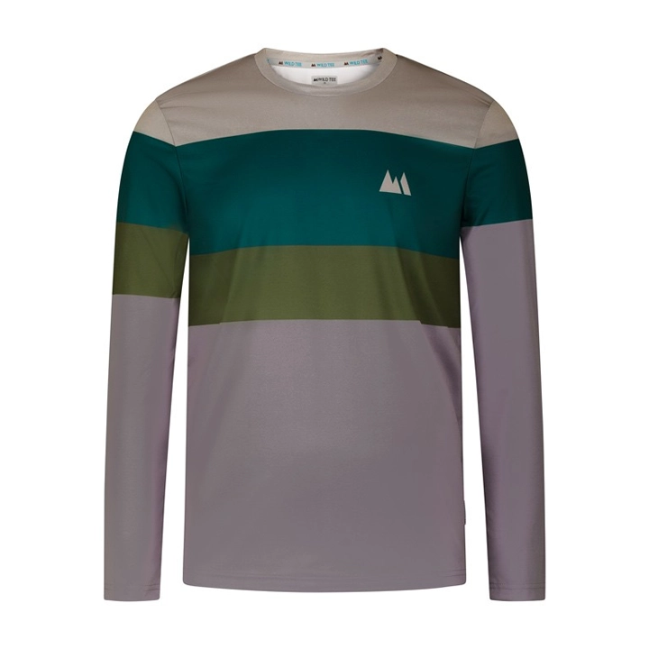 WildTee Longsleeve M colorblock fallen rock WT006WT212