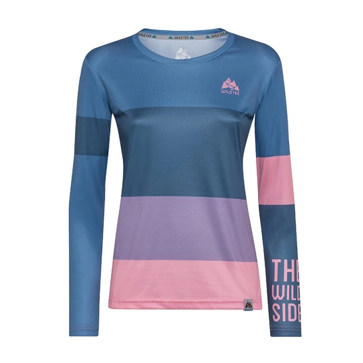 WildTee Longsleeve W color block pink WT007WT80