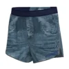 Short thunder print light jeans