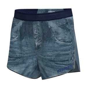 crazy Short thunder print light jeans S26015259U-00X015