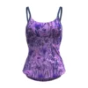 Top shiny W print alpin flower