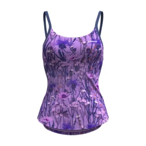 Top shiny W print alpin flower