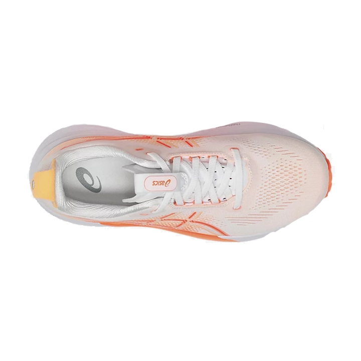 Asics Kayano 33 white vivid coral 1012B939 101 alta Asics Kayano 33 white vivid coral 1012B939 101 alta