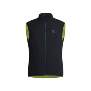 mid layer vest antracite/verde lime