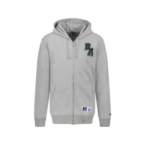 roberto vintage zip through hoodie grey